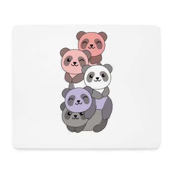 cupioromantic Flag Pride LGBTQ süßer Panda - Mousepad (Querformat) - Weiß - Vorne