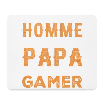 Ein echter Mann ist nur ein Vater und Gamer - Mousepad (Querformat) - Weiß - Vorne