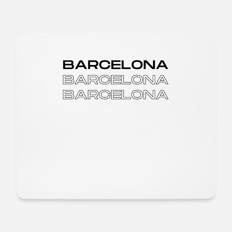 Barcelona - Mousepad (Querformat) - Weiß