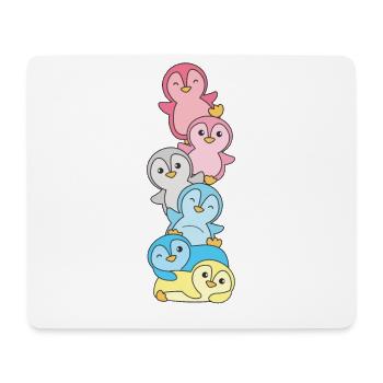 Genderflux Flag Pride LGBTQ süße Pinguin - Mousepad (Querformat) - Weiß - Vorne