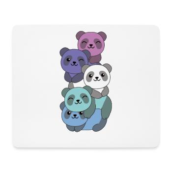 Spectrasexual Drapeau Pride LGBTQ Panda mignon - Tapis de souris (format paysage) - blanc - Devant
