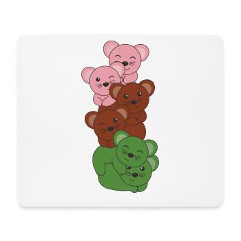 Gynosexual Flag Pride LGBTQ Cute Mouse - Mouse Pad (horizontal) - white - Front