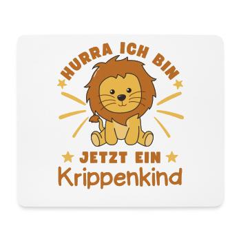 Hurra Ich Bin Jetzt Ein Krippenkind Löwe - Mousepad (Querformat) - Weiß - Vorne