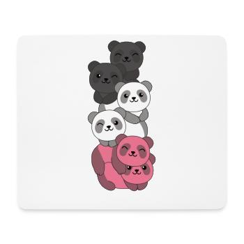 Femaric Flag Pride LGBTQ süße Panda - Mousepad (Querformat) - Weiß - Vorne