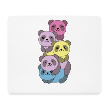 aporagender Flag Pride LGBTQ süße Panda - Mousepad (Querformat) - Weiß - Vorne