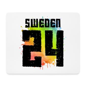 Schweden 24 Trikot 2024 - Mousepad (Querformat) - Weiß - Vorne