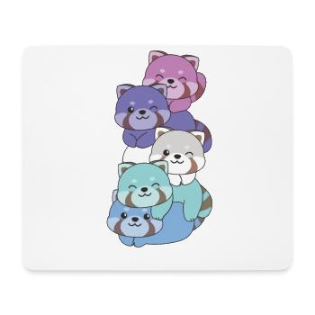 Spectrasexual Flag Pride LGBTQ Mignon Panda roux - Tapis de souris (format paysage) - blanc - Devant