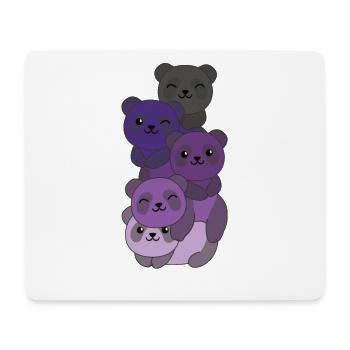 Enbian Flag Pride LGBTQ süßer Panda Haufen - Mousepad (Querformat) - Weiß - Vorne