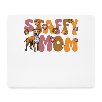 American Staffordshire Terrier Groovy Staffy Mom - Mouse Pad (horizontal) - white - Front