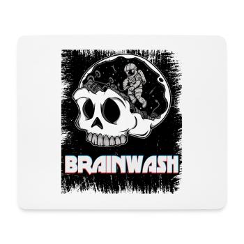 Astronaut in Skull Skull "Brainwash" - Mouse Pad (horizontal) - white - Front