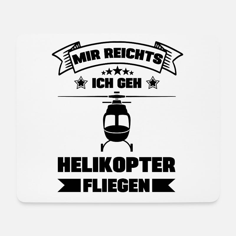 Mir reichts ich geh jetzt Helikopter fliegen - Mousepad (Querformat) - Weiß