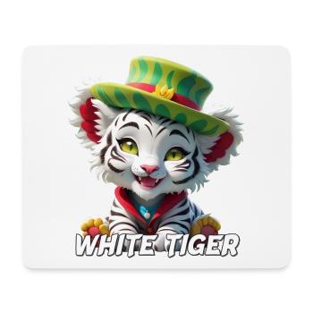 White Tiger - Mouse Pad (horizontal) - white - Front