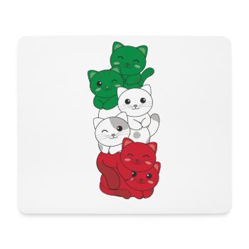 italian flag cat italian italy - Mouse Pad (horizontal) - white - Front