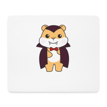 Hamster Happy Halloween Cute Vampire Costume - Mouse Pad (horizontal) - white - Front