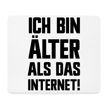 Ich bin älter als das Internet lustige Sprüche - Mousepad (Querformat) - Weiß - Vorne