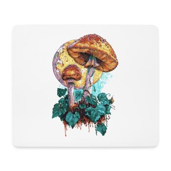 Cottagecore Mondphasen Pilz Goblincore Vintage - Mousepad (Querformat) - Weiß - Vorne