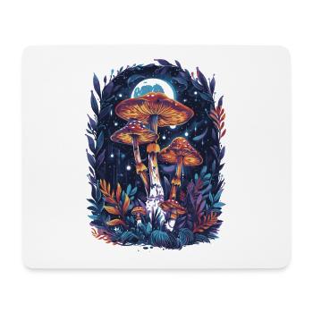 Pilz Mondphasen Vintage Goblincore Cottagecore - Mousepad (Querformat) - Weiß - Vorne