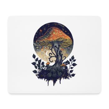 Fairycore Pilz Goblincore Mondphasen Vintage - Mousepad (Querformat) - Weiß - Vorne