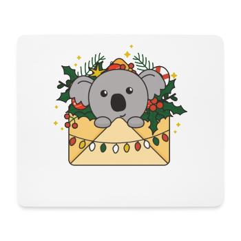 Koala Lettre de Noël Animaux d’hiver Koalas - Tapis de souris (format paysage) - blanc - Devant