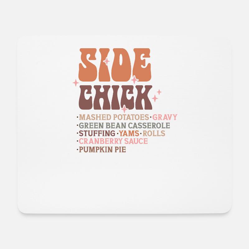 Beilagen-Liebhaber Thanksgiving Design - Mousepad (Querformat) - Weiß