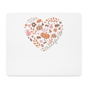 Grateful Pumpkin Heart Autumn Design - Mouse Pad (horizontal) - white - Front