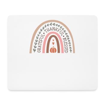 Grateful Rainbow Autumn Design - Mouse Pad (horizontal) - white - Front