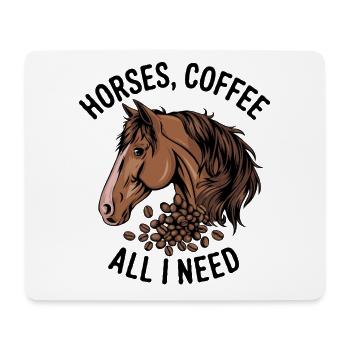 Lustiges Pferd Kunst Pferdebesitzer Pferde Kaffee - Mousepad (Querformat) - Weiß - Vorne