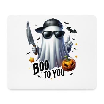 Halloween Partner Look Boo to You Ghost Design - Mouse Pad (horizontal) - white - Front