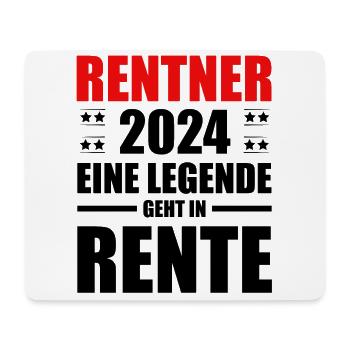 Rentner 2024 eine Legende geht in Rente Sprüche - Mousepad (Querformat) - Weiß - Vorne