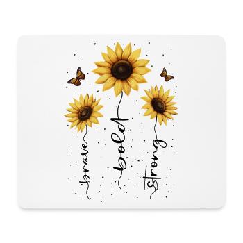 Fleurs d’été Fleur Inspiration Dicton de motivation - Tapis de souris (format paysage) - blanc - Devant