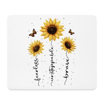 Fleurs d’été Fleur Inspiration Dicton de motivation - Tapis de souris (format paysage) - blanc - Devant