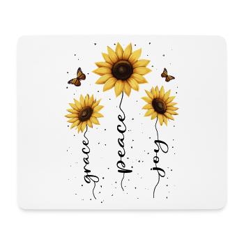 Fleurs d’été Fleur Inspiration Dicton de motivation - Tapis de souris (format paysage) - blanc - Devant