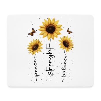 Fleurs d’été Fleur Inspiration Dicton de motivation - Tapis de souris (format paysage) - blanc - Devant