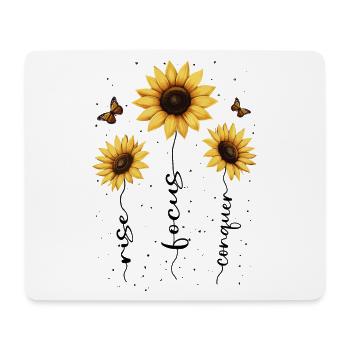 Fleurs d’été Fleur Inspiration Dicton de motivation - Tapis de souris (format paysage) - blanc - Devant