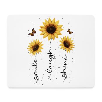 Fleurs d’été Fleur Inspiration Dicton de motivation - Tapis de souris (format paysage) - blanc - Devant