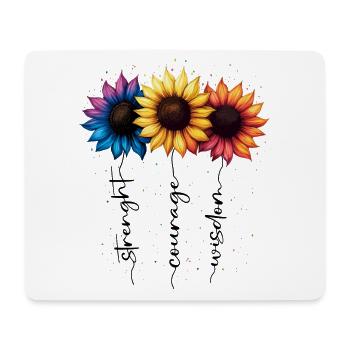 Summer Flowers Flower Inspiration Motivational Saying - Mouse Pad (horizontal) - white - Front