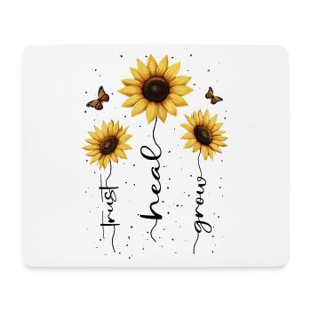 Fleurs d’été Fleur Inspiration Dicton de motivation - Tapis de souris (format paysage) - blanc - Devant