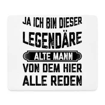 Ich bin dieser Legendäre Alte Mann lustiger Spruch - Mousepad (Querformat) - Weiß - Vorne