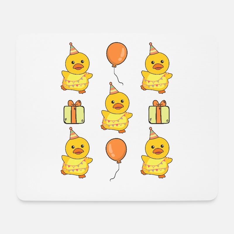 Ente zum Geburtstag für Kinder ein Geschenk - Mousepad (Querformat) - Weiß