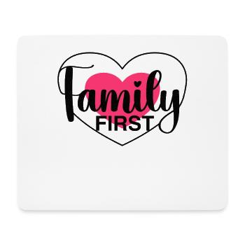 Family First - Herz & Liebe - Mousepad (Querformat) - Weiß - Vorne