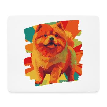 Chow Chow - Tapis de souris (format paysage) - blanc - Devant