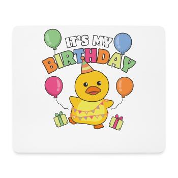 Duck for children's birthday it's my birthday - Mouse Pad (horizontal) - white - Front