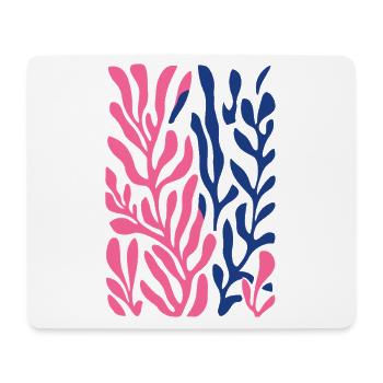 Abstrakte Matisse Korallen: Retro Meereszauber - Mousepad (Querformat) - Weiß - Vorne