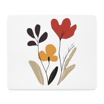 Abstract Blossom Flowers Art: Colorful & Summer - Mouse Pad (horizontal) - white - Front