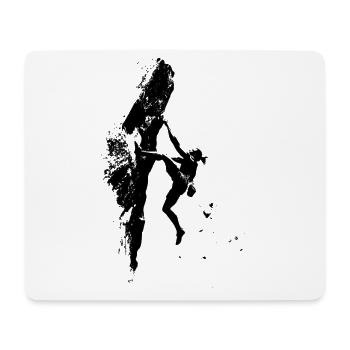Freeclimbing Alpen: Am Limit Gipfel Extremsport - Mousepad (Querformat) - Weiß - Vorne