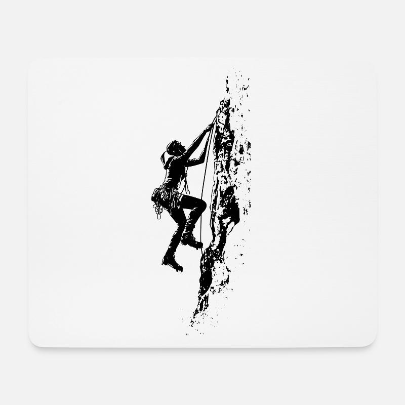 Klettern in den Alpen: Amour am Fels beim Freeclim - Mousepad (Querformat) - Weiß