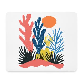 Matisse inspires: Abstract nature pattern colorful - Mouse Pad (horizontal) - white - Front