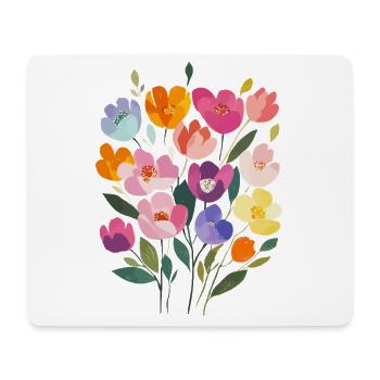 Matisse inspiriert: Farbenfroher Blumenstrauß - Mousepad (Querformat) - Weiß - Vorne