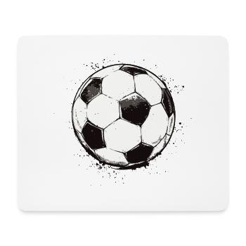 Klassischer Fußball Schwarze Spritzer Urban Style - Mousepad (Querformat) - Weiß - Vorne