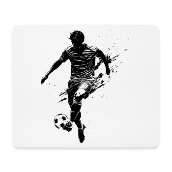 Footballer silhouette - footballer in motion - Mouse Pad (horizontal) - white - Front